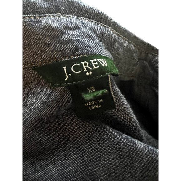 J. Crew Denim Shirt Mini Dress Women's Size XS Excellent VERY gently used condit - Picture 6 of 6